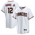A.Diamondbacks #12 Lourdes Gurriel Jr Player White Home Game Edoa Stitched Jerseys