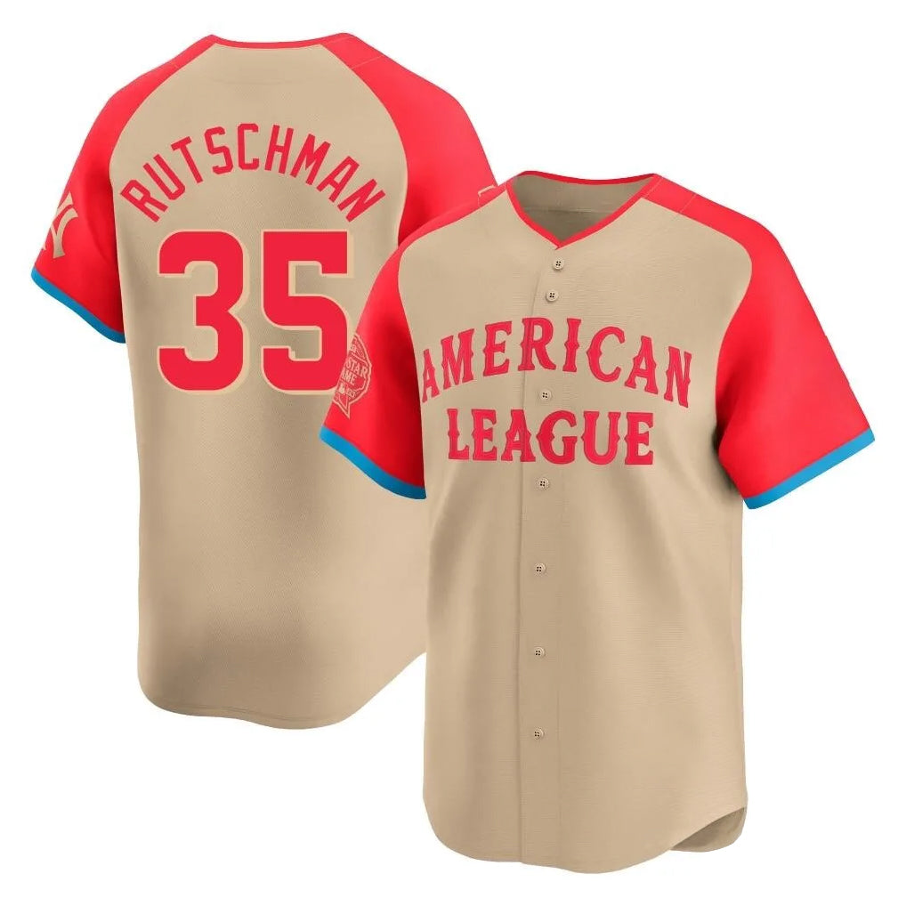 B.Orioles #35 Adley Rutschman Player Cream American League All-Star Limited Home Game Edoa Stitched Jerseys