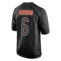 C.Bears #6 Kyler Gordon Player Carbon Black Fashion Game Edoa Stitched Jerseys