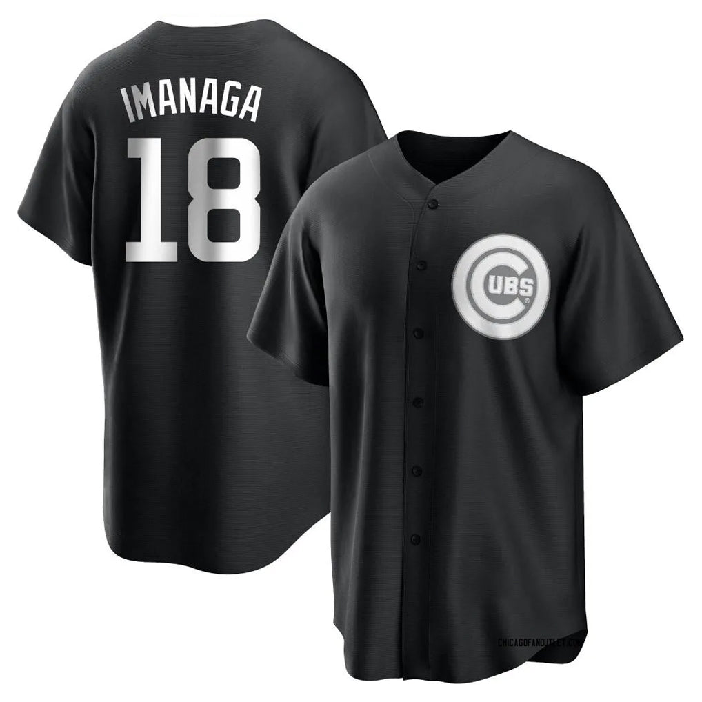 C.Cubs #18 Shota Imanaga Player Black Game Edoa Stitched Jerseys
