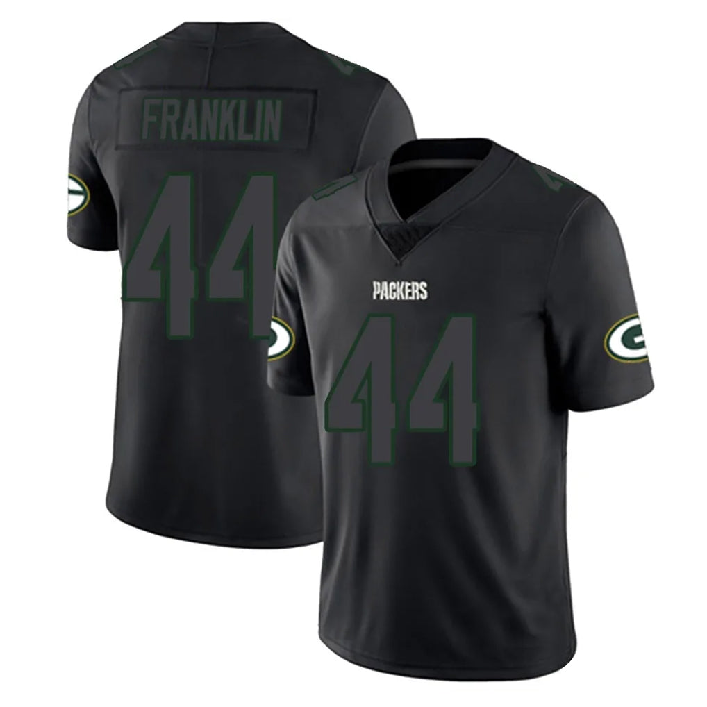 GB.Packers #44 Zaire Franklin Player Black Impact Limited Home Game Edoa Stitched Jerseys