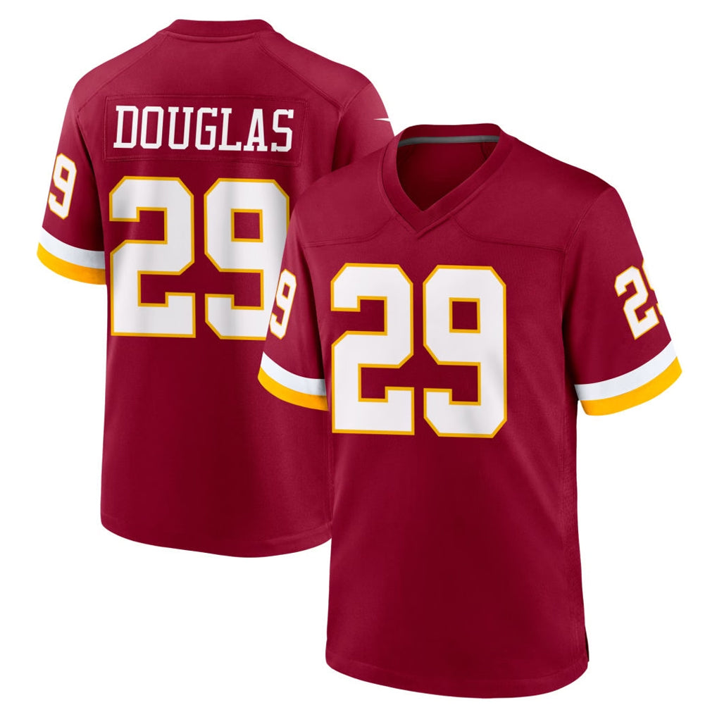 W.Commanders #29 Rasul Douglas Player Burgundy Game Home Edoa Stitched Jerseys