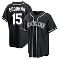 C.Rockies #15 Hunter Goodman Player Black Fashion Out Home Game Edoa Stitched Jerseys
