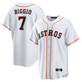 H.Astros #7 Craig Biggio Player White Home Game Edoa Stitched Jerseys