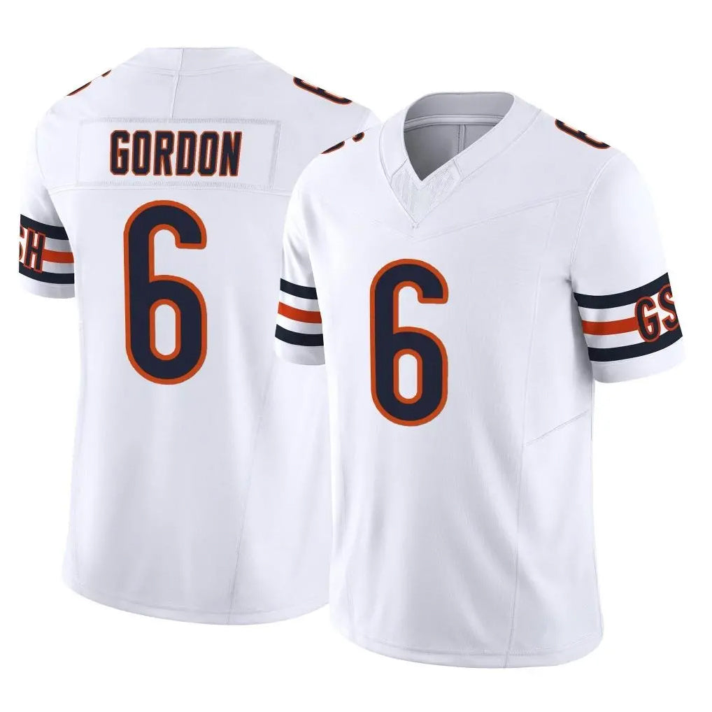 C.Bears #6 Kyler Gordon Player White Vapor F.U.S.E. Limited Home Game Edoa Stitched Jerseys