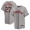 H.Astros #27 Jose Altuve Player Gray Home Game Edoa Stitched Jerseys