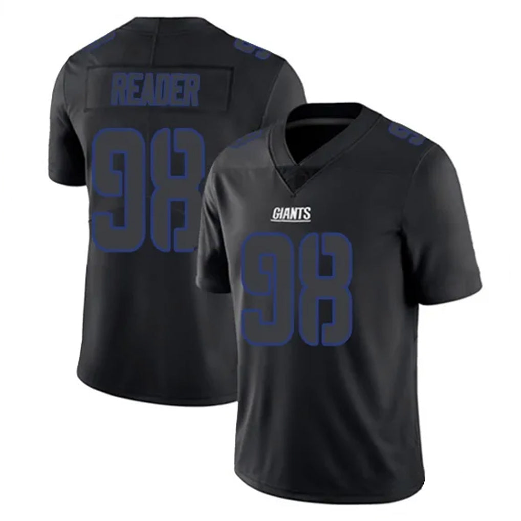 NY.Giants #98 DJ Reader Player Black Impact Limited Home Game Edoa Stitched Jerseys