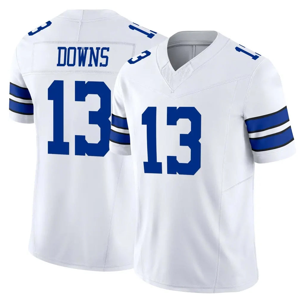 D.Cowboys #13 Caleb Downs Player White Limited Vapor F.U.S.E. Home Game Edoa Stitched Jerseys