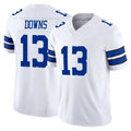 D.Cowboys #13 Caleb Downs Player White Limited Vapor F.U.S.E. Home Game Edoa Stitched Jerseys