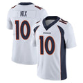 D.Broncos #10 Bo Nix Player White Vapor Untouchable Limited Home Game Edoa Stitched Jerseys