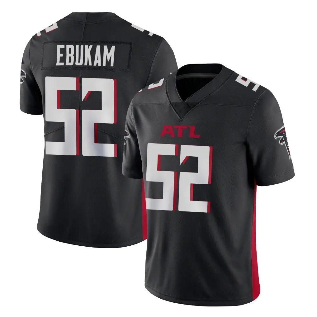 A.Falcons #52 Samson Ebukam Player Black Vapor Untouchable Limited Home Game Edoa Stitched Jerseys