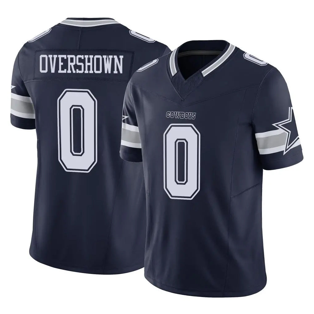 D.Cowboys #0 DeMarvion Overshown Player Navy Limited Vapor F.U.S.E. Home Game Edoa Stitched Jerseys