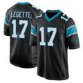 C.Panthers #17 Xavier Legette Player Black Game Edoa Stitched Jerseys