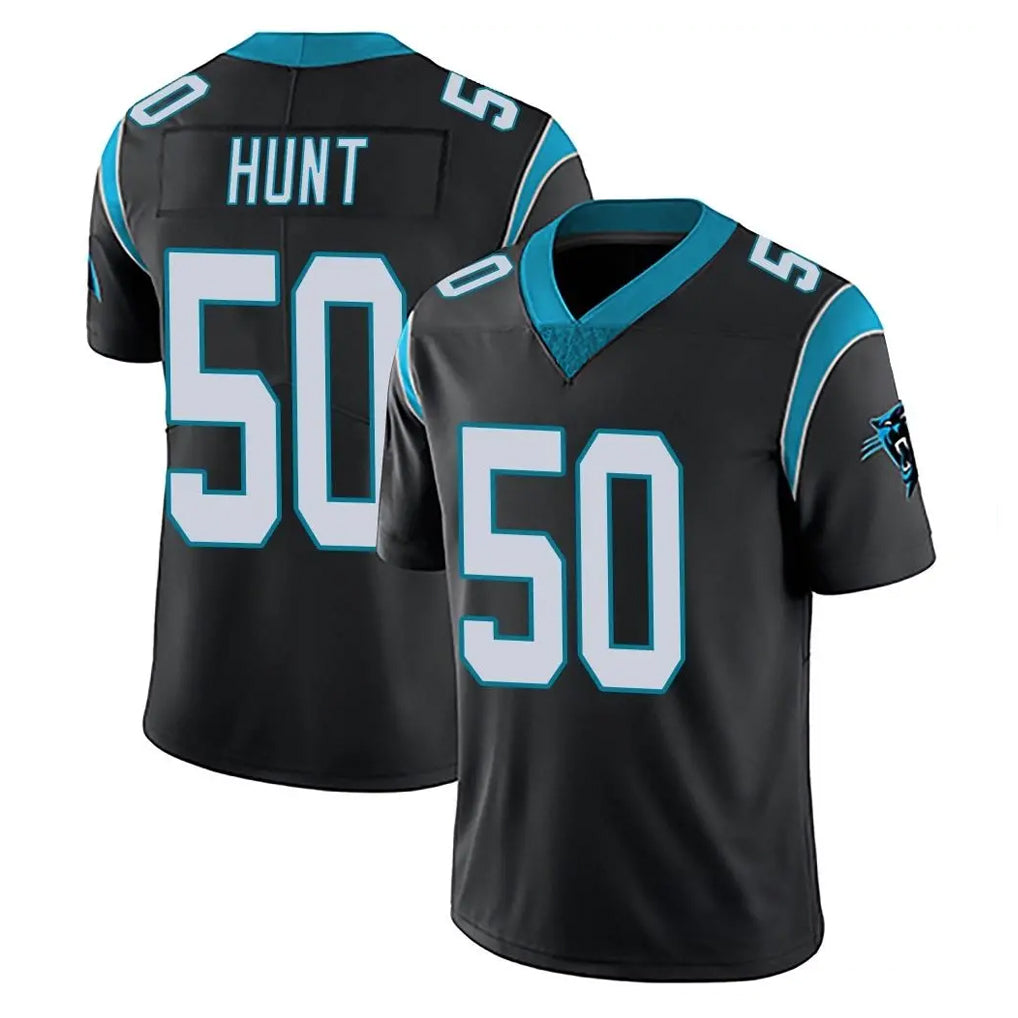 C.Panthers #50 Robert Hunt Player Black Vapor Untouchable Limited Game Edoa Stitched Jerseys