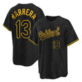 Athletics #13 Luis Barrera Player Black Snake Skin City Home Game Edoa Stitched Jerseys