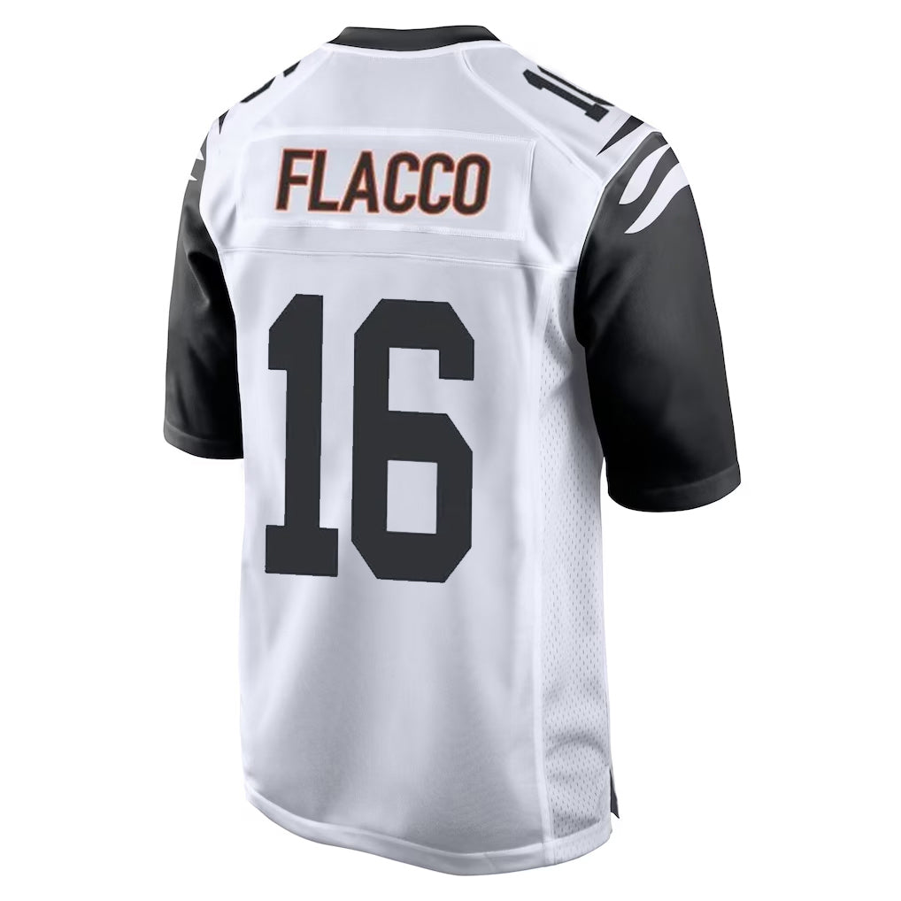 C.Bengals #16 Joe Flacco Player White Alternate Home Game Edoa Stitched Jerseys