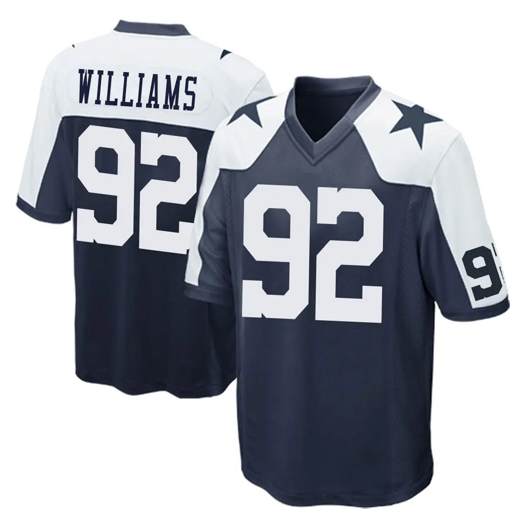 D.Cowboys #92 Quinnen Williams Player Navy-White Alternate Home Game Edoa Stitched Jerseys