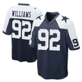 D.Cowboys #92 Quinnen Williams Player Navy-White Alternate Home Game Edoa Stitched Jerseys
