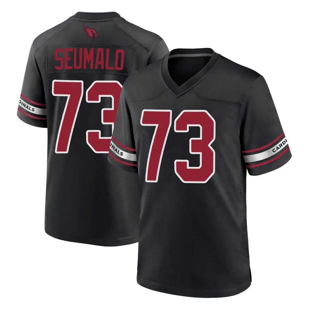 A.Cardinals #73 Isaac Seumalo Player Black Alternate Game Edoa Stitched Jerseys