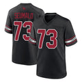 A.Cardinals #73 Isaac Seumalo Player Black Alternate Game Edoa Stitched Jerseys