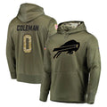 B.Bills #0 Keon Coleman Player Olive Salute To Service Hoodies Limited Edoa Stitched Jerseys