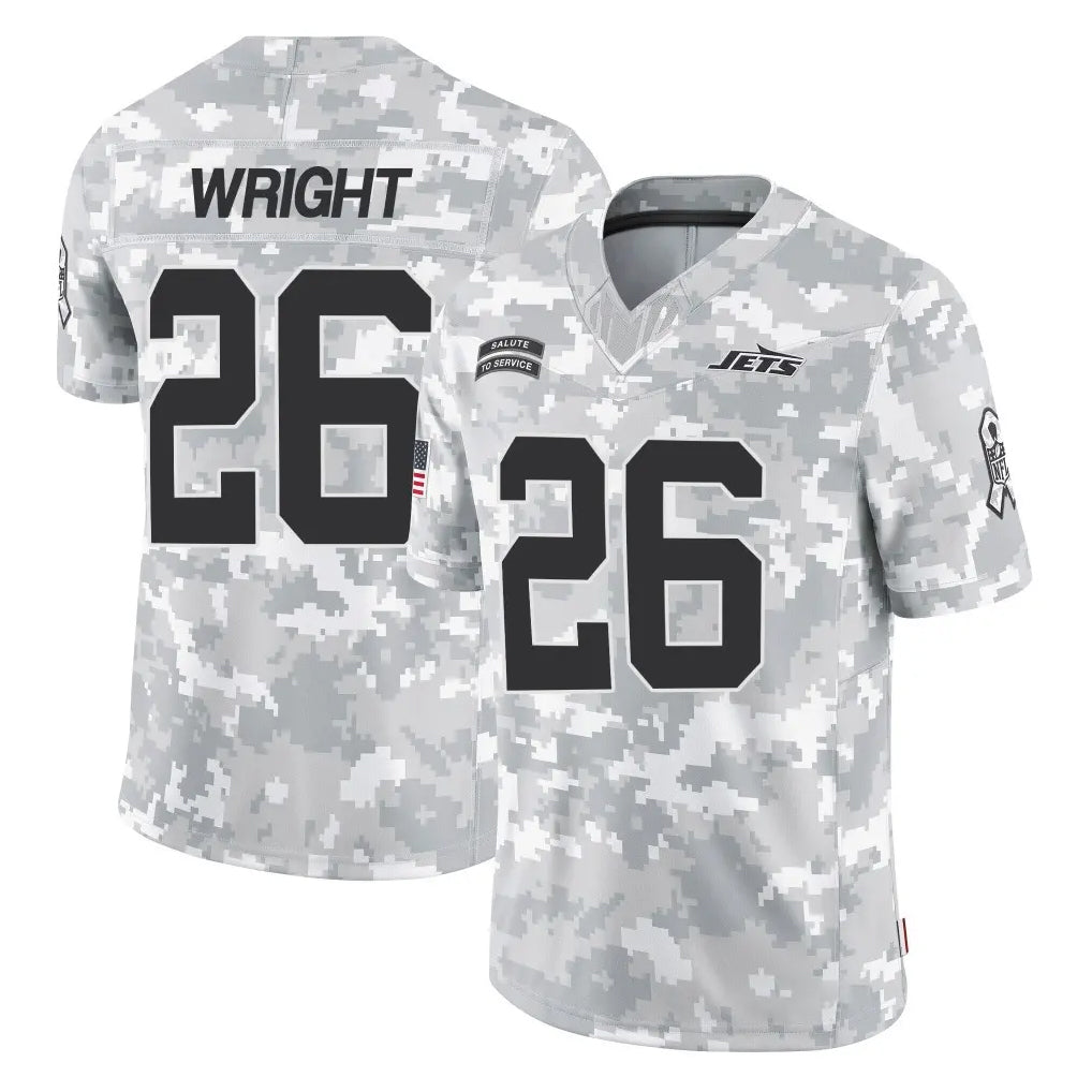 NY.Jets #26 Nahshon Wright Player Arctic Camo Salute to Service Limited Game Edoa Stitched Jerseys