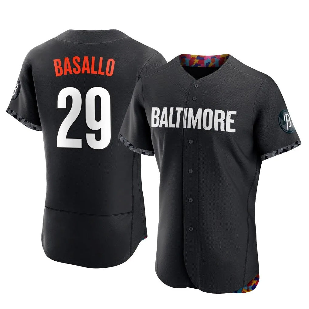 B.Orioles #29 Samuel Basallo Player Black City Connect Limited Elite Home Game Edoa Stitched Jerseys