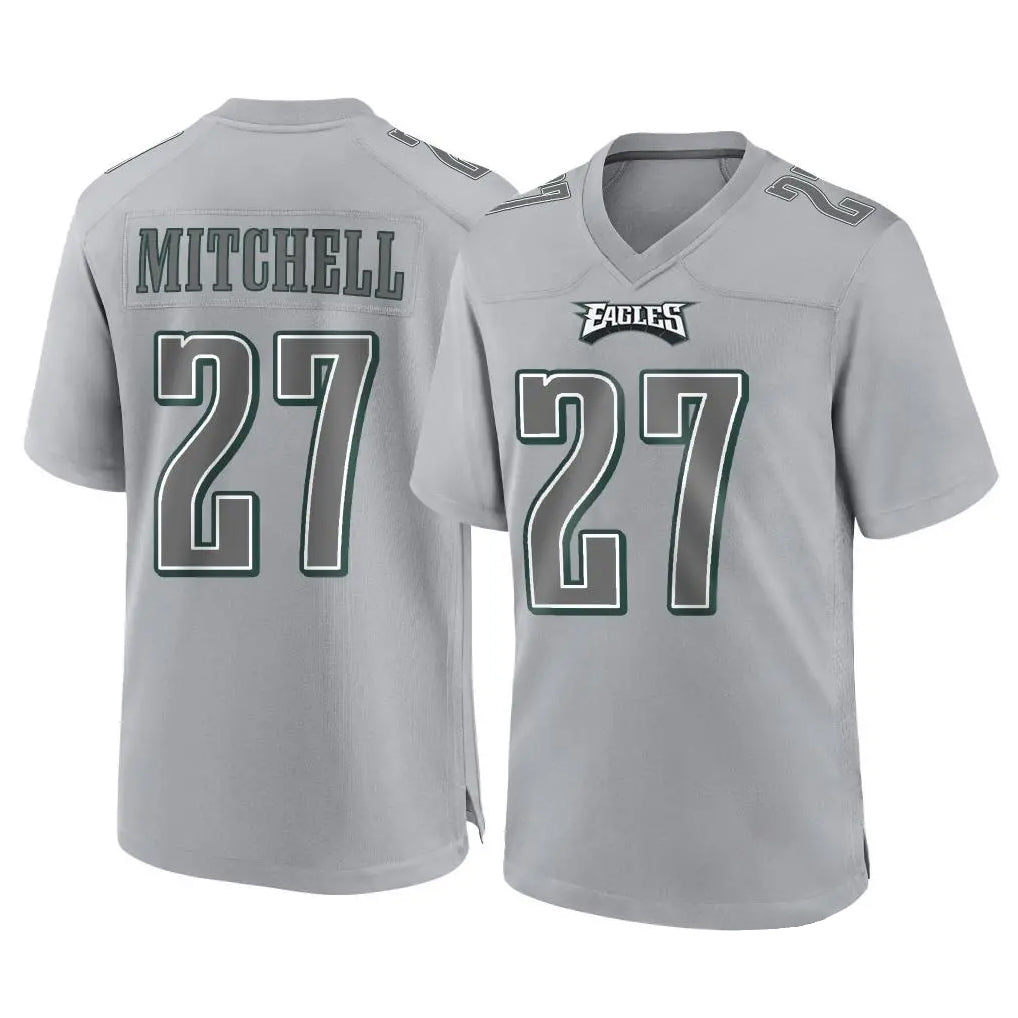 P.Eagles #27 Quinyon Mitchell Player Gray Atmosphere Fashion Home Game Edoa Stitched Jerseys