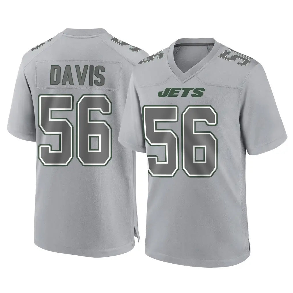 NY.Jets #56 Demario Davis Player Gray Limited Atmosphere Fashion Home Game Edoa Stitched Jerseys