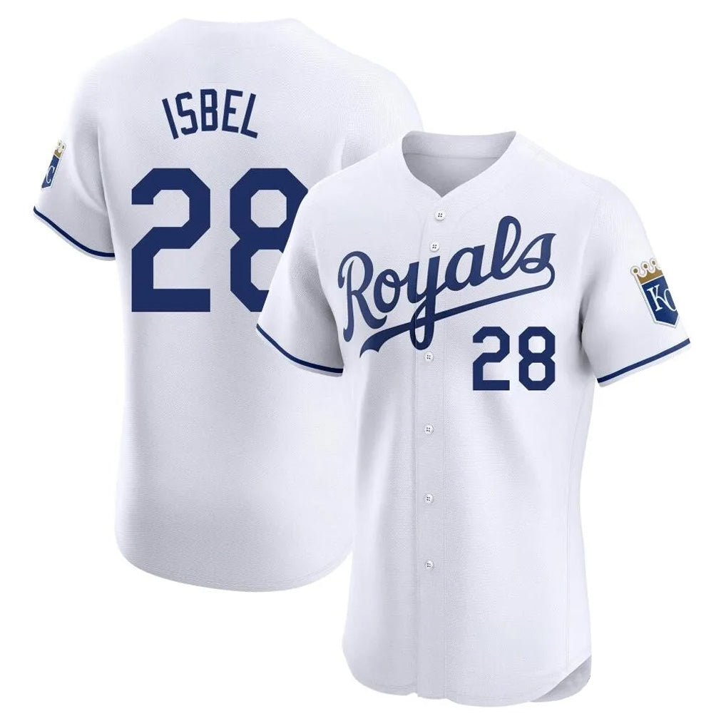 KC.Royals #28 Kyle Isbel Player White Alt Limited Elite Home Edoa Stitched Jerseys