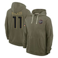 A.Falcons #11 Jalon Walker Player Olive 2025 Salute to Service Hoodies Edoa Stitched Jerseys