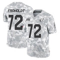A.Cardinals #72 Hjalte Froholdt Player Arctic Camo Limited Salute To Service Home Game Edoa Stitched Jerseys