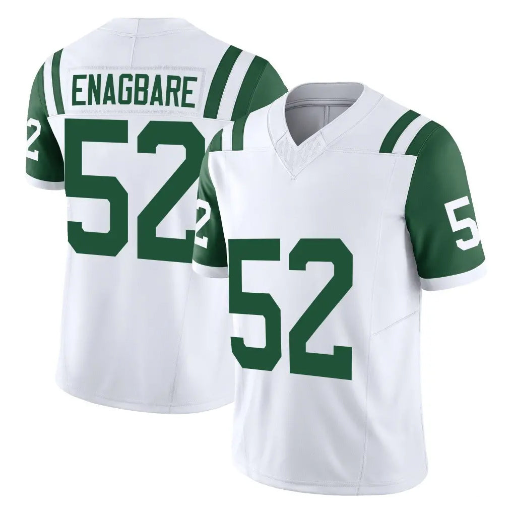 NY.Jets #52 Kingsley Enagbare Player White Limited Classic Vapor F.U.S.E. Home Game Edoa Stitched Jerseys