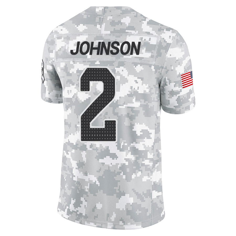 A.Cardinals #2 Will Johnson Player Camo Salute to Service Limited Home Edoa Stitched Jerseys