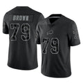B.Bills #79 Spencer Brown Player Black RFLCTV Limited Edoa Stitched Jerseys
