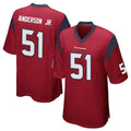 H.Texans #51 Will Anderson Jr. Player Red Home Game Edoa Stitched Jerseys
