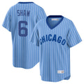 C.Cubs #6 Matt Shaw Player Blue T-shirt Cooperstown Collection Limited Edoa Stitched Jerseys