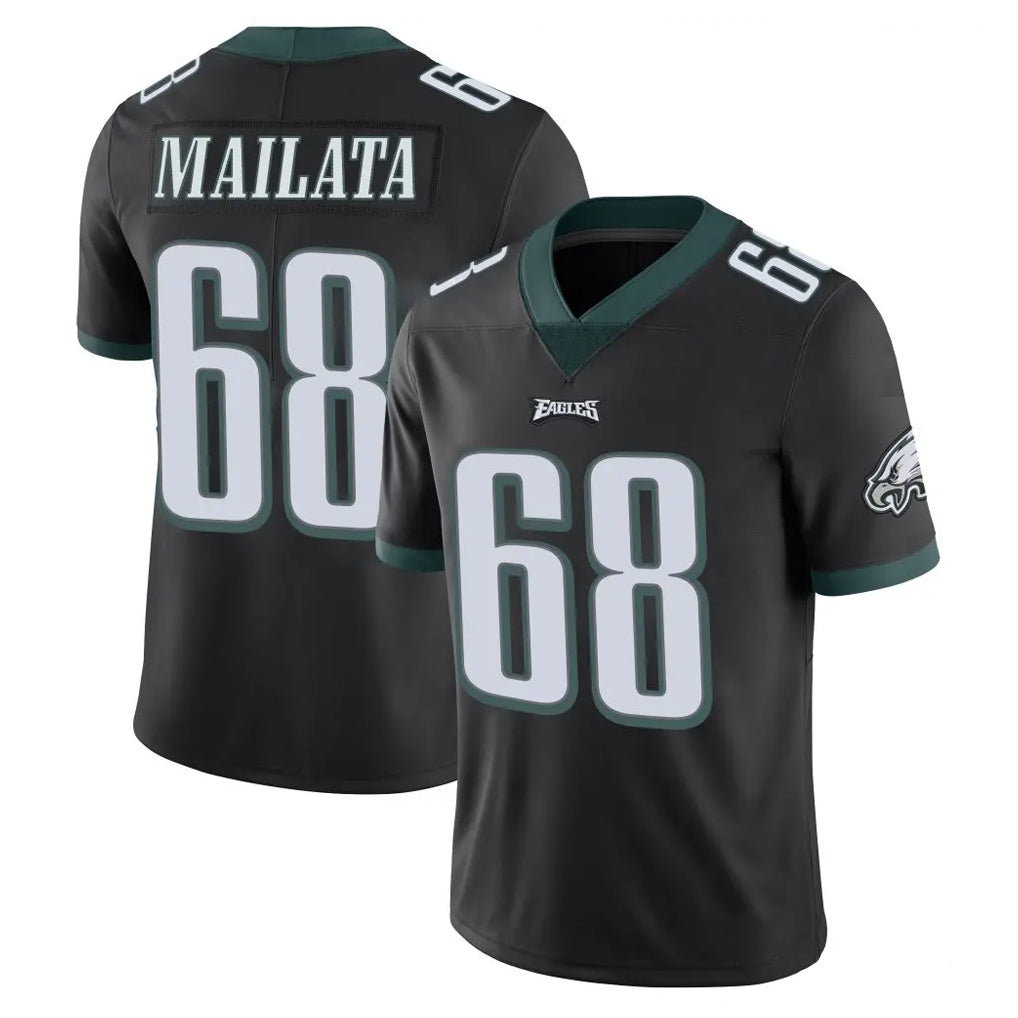 P.Eagles #68 Jordan Mailata Player Black Limited Vapor Untouchable Home Game Edoa Stitched Jerseys