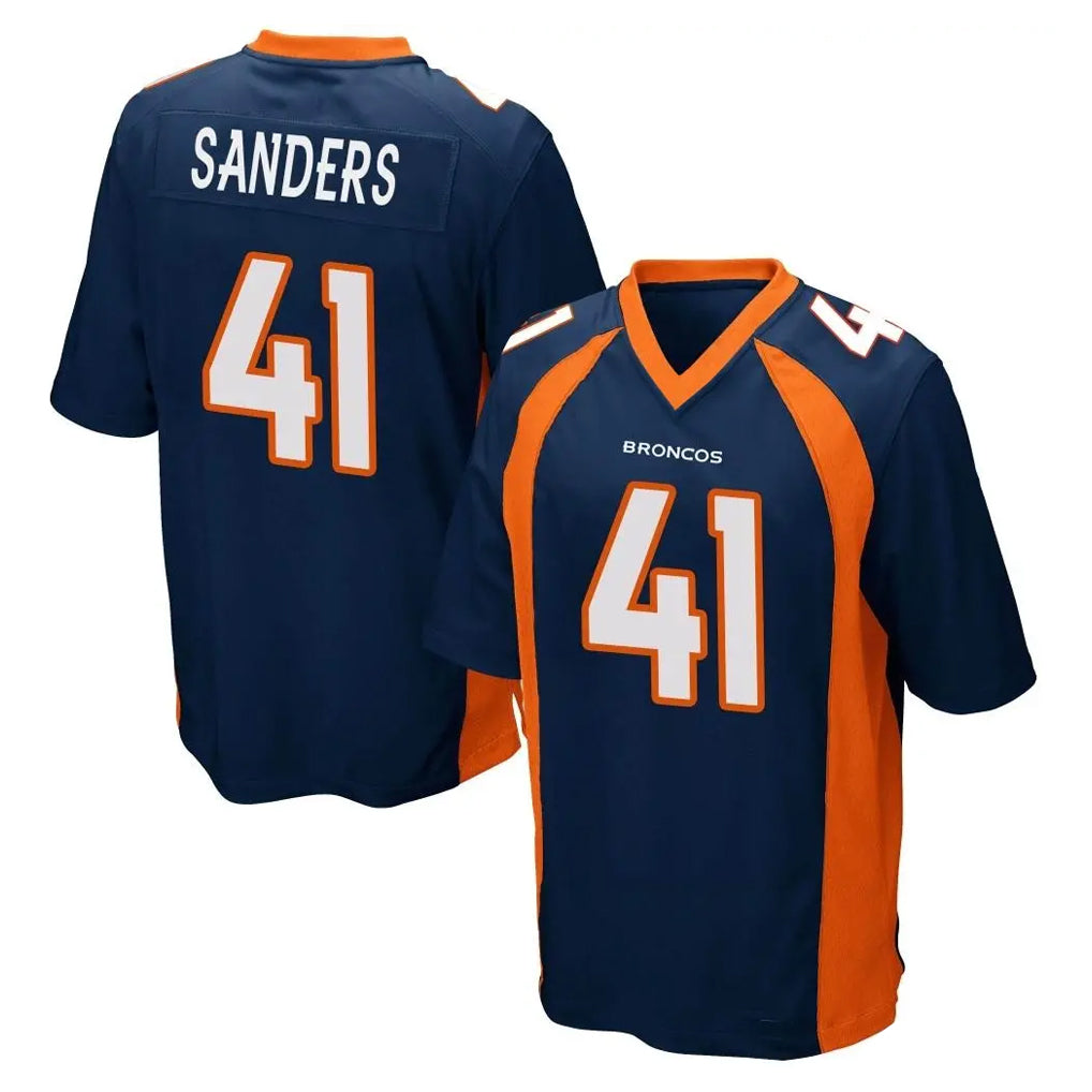 D.Broncos #41 Drew Sanders Player Navy Game Edoa Stitched Jerseys