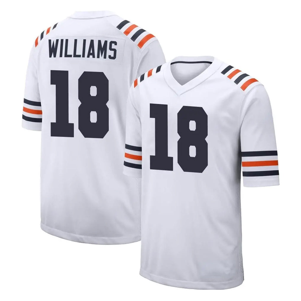C.Bears #18 Caleb Williams Player White Classic Home Game Edoa Stitched Jerseys