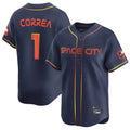 H.Astros #1 Carlos Correa Player Navy City Connect Home Limited Edoa Stitched Jerseys