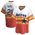 H.Astros #21 Yainer Diaz Player Rainbow Cooperstown Collection T-shirt Edoa Stitched Jerseys