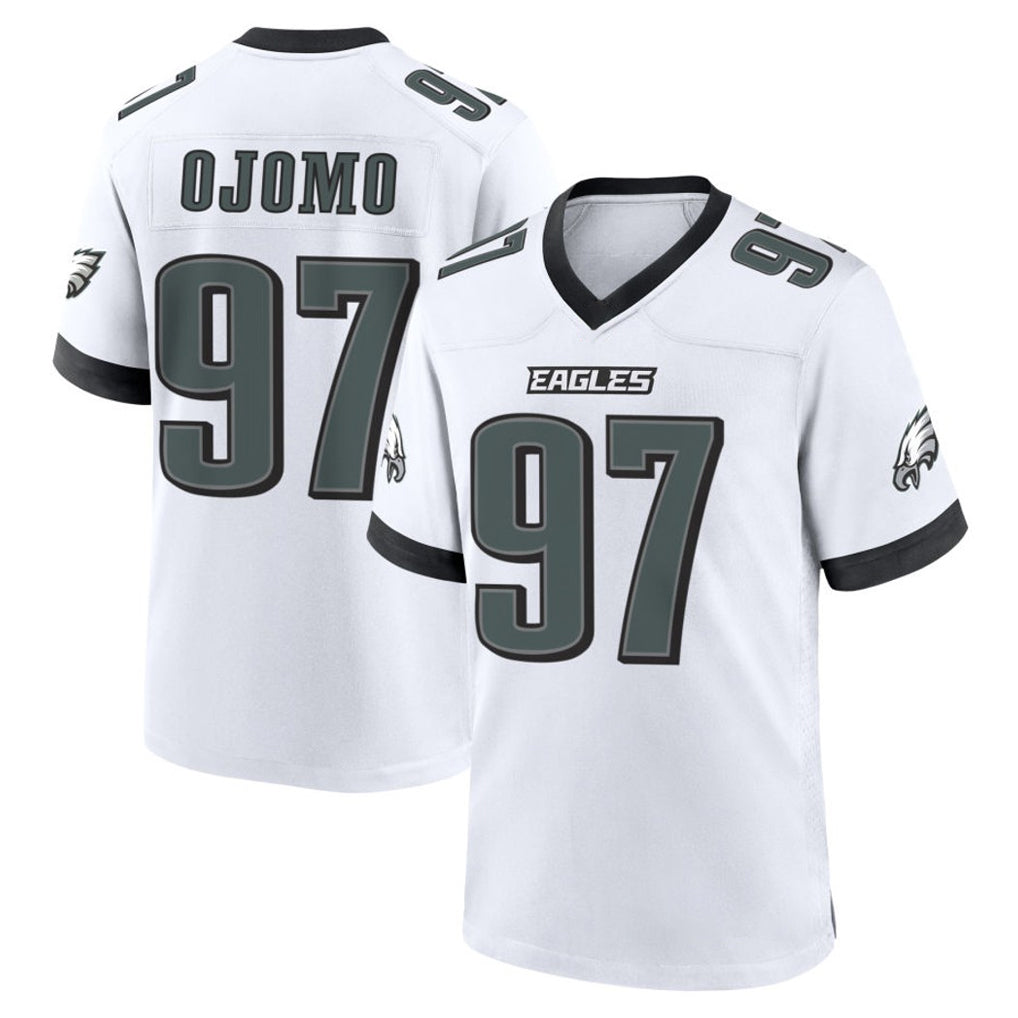 P.Eagles #97 Moro Ojomo Player White Game Home Edoa Stitched Jerseys