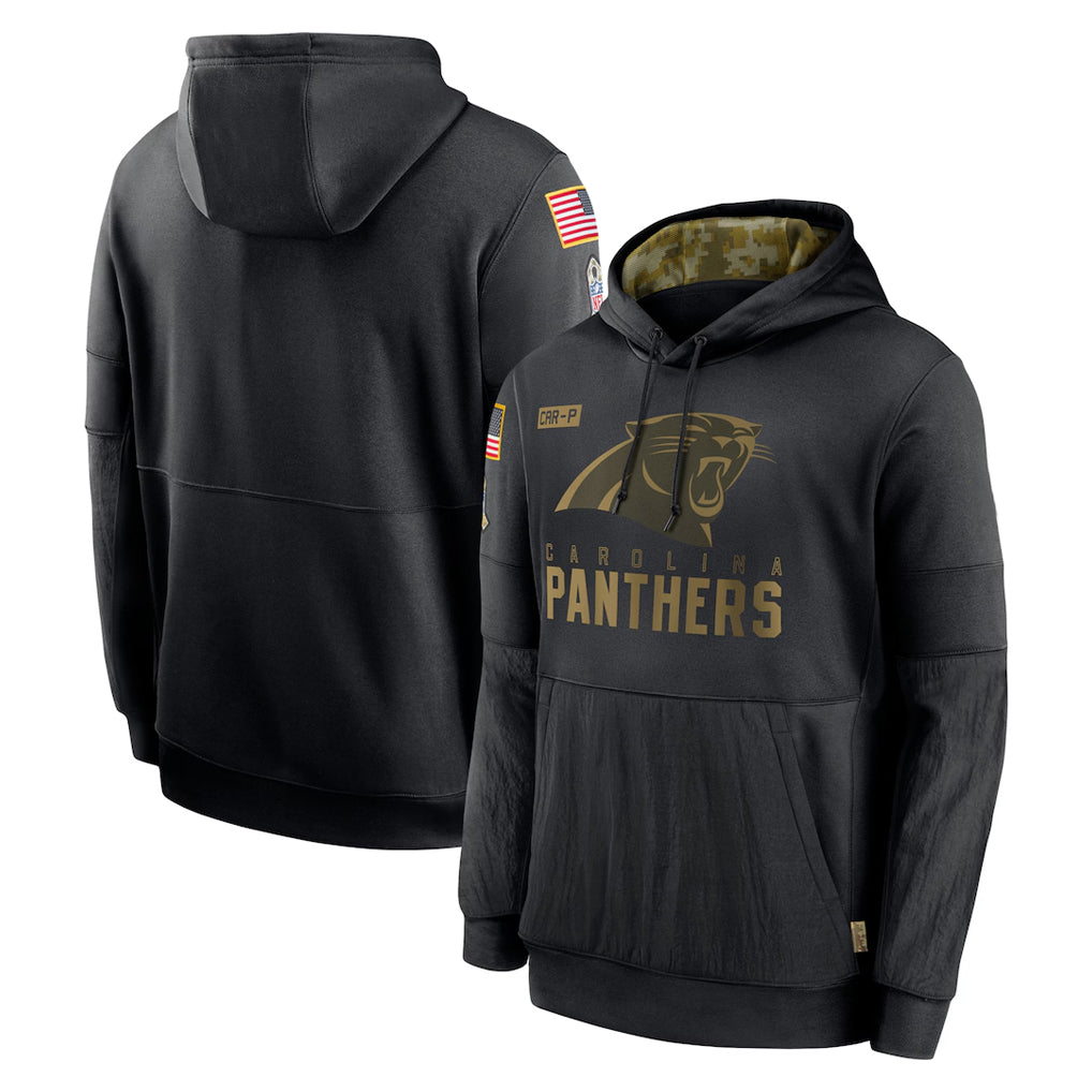 C.Panthers ## Panthers Blank Player Black Salute to Service Pullover Hoodies Limited Game Edoa Stitched Jerseys