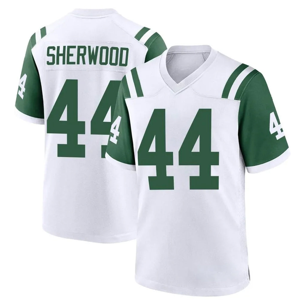 NY.Jets #44 Jamien Sherwood Player White Classic Home Game Edoa Stitched Jerseys