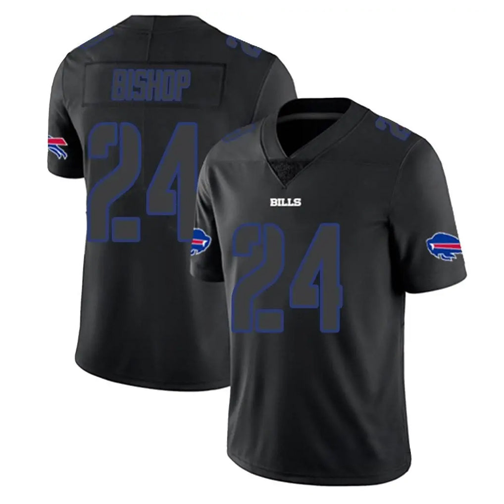 B.Bills #24 Cole Bishop Player Limited Black Impact Game Edoa Stitched Jerseys