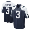 D.Cowboys #3 George Pickens Player Navy-White Alternate Home Game Edoa Stitched Jerseys