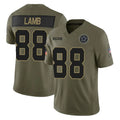 D.Cowboys #88 CeeDee Lamb Player Olive 2025 Salute to Service Limited Home Game Edoa Stitched Jerseys