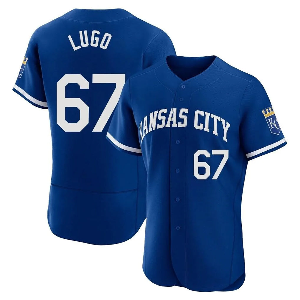 KC.Royals #67 Seth Lugo Player Royal Limited Elite Home Edoa Stitched Jerseys