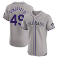 C.Rockies #49 Antonio Senzatela Player Gray Limited Elite Home Edoa Stitched Jerseys